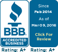 A+ Rating With the Better Business Bureau